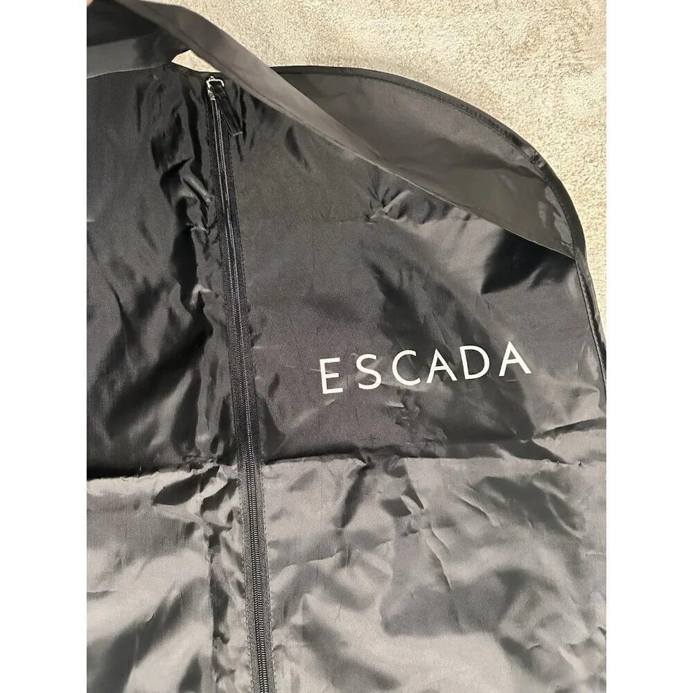 ESCADA Long Dust Bag Travel Garment Nylon Black‎ Silver 55”Lx 24”W